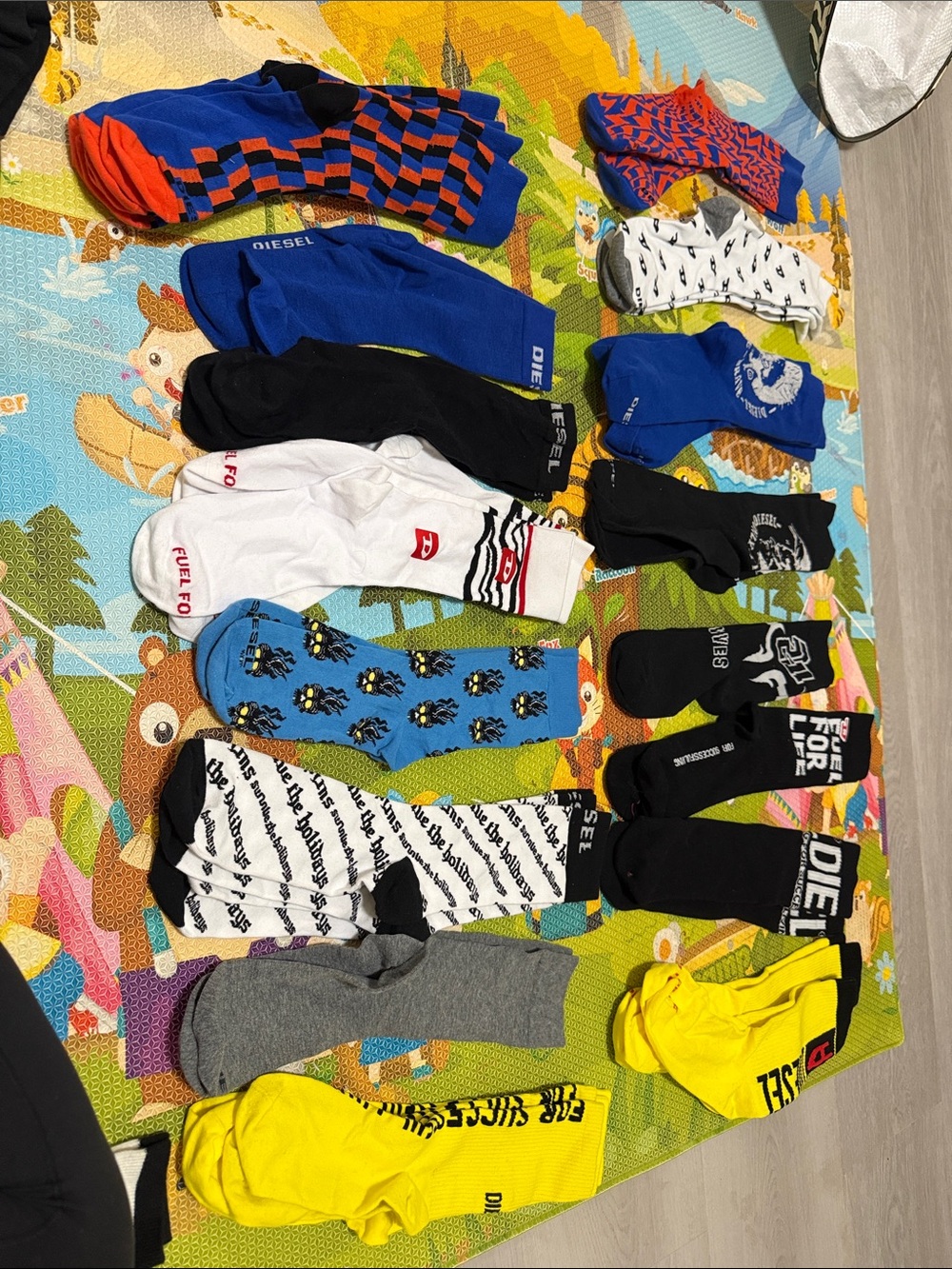 Diesel Kids Blue and Black Athletic Socks Pack